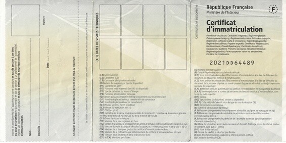 Où se situe le type mine (CNIT) sur la carte grise